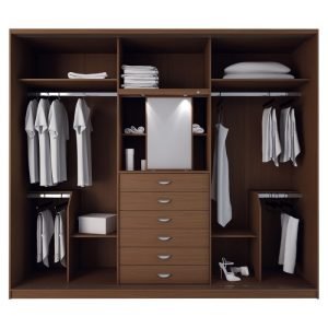 Teakwood wardrobe in natural wood color